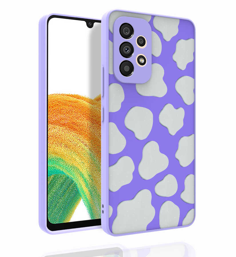 Galaxy A53 5G Kılıf Desenli Kamera Korumalı Parlak Zore Nora Kapak NO1