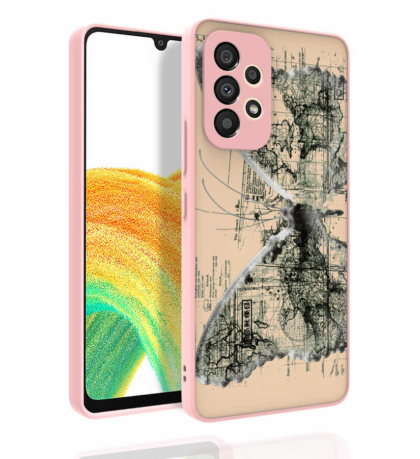 Galaxy A53 5G Kılıf Desenli Kamera Korumalı Parlak Zore Nora Kapak NO4
