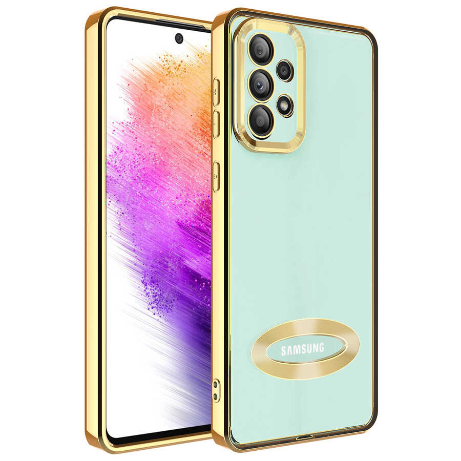 Galaxy A53 5G Kılıf Kamera Korumalı Logo Gösteren Zore Omega Kapak Lila