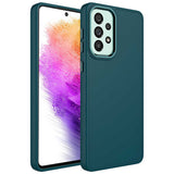 Galaxy A53 5G Kılıf Metal Çerçeve ve Buton Tasarımlı Silikon Zore Luna Kapak Lavendery Gray