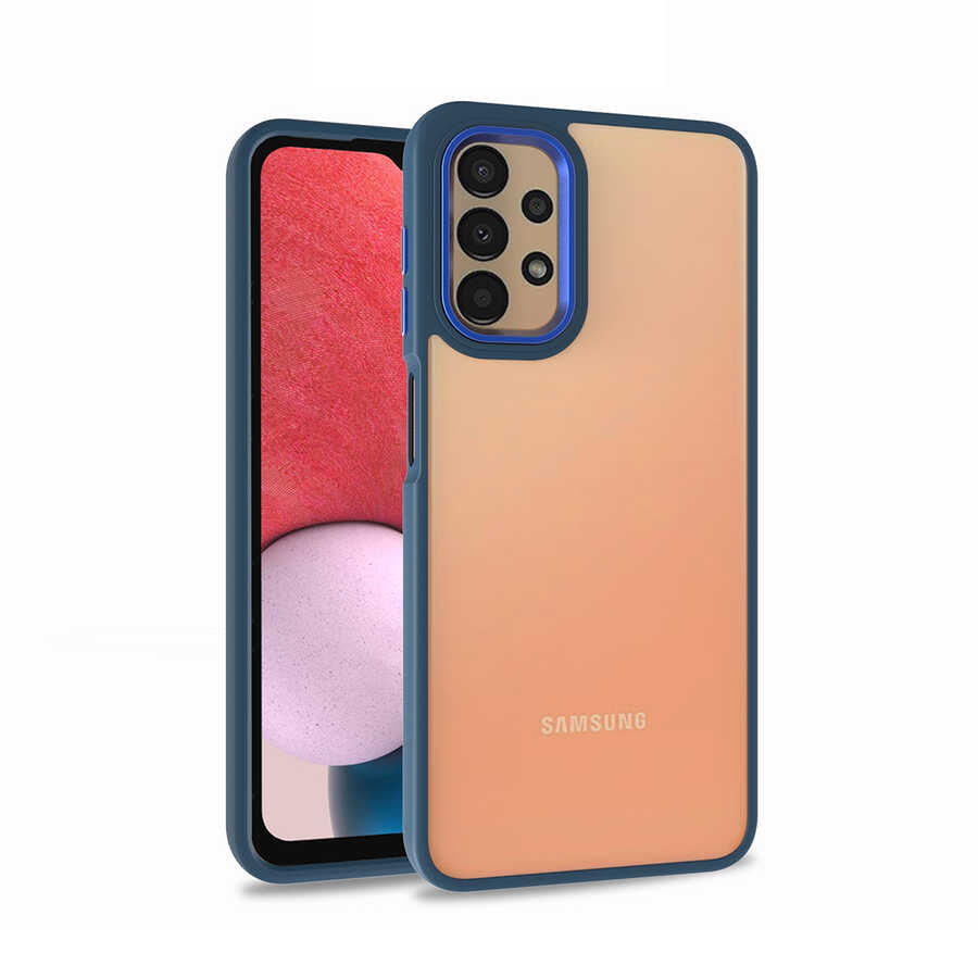 Galaxy A53 5G Kılıf Zore Flora Kapak Mavi