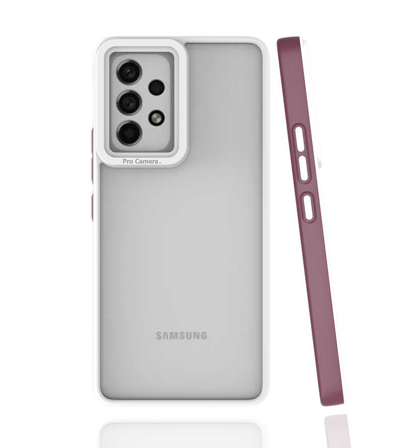 Galaxy A53 5G Kılıf Zore Mima Kapak Mürdüm