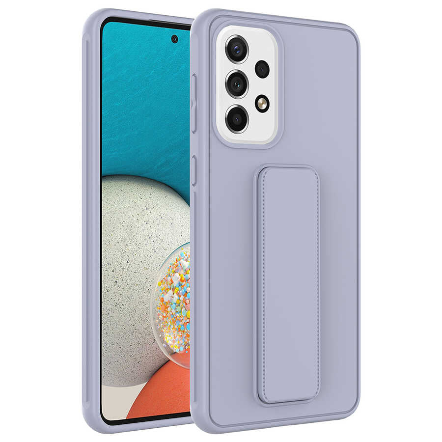 Galaxy A53 5G Kılıf Zore Qstand Kapak Gri