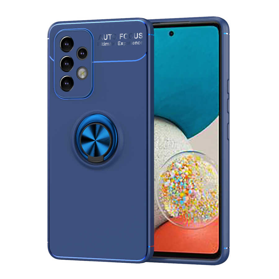 Galaxy A53 5G Kılıf Zore Ravel Silikon Kapak Siyah-Rose Gold