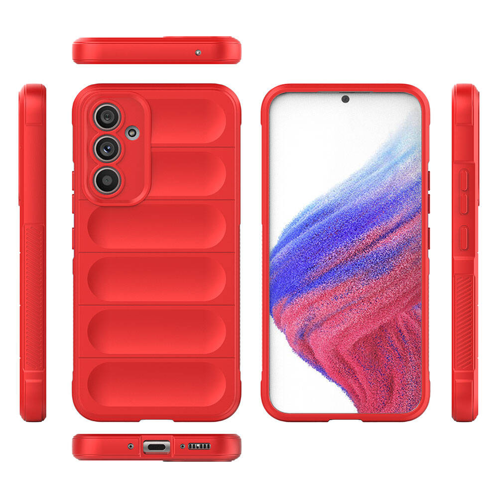 Galaxy A54 Kılıf Esnek TPU Oyuklu Arka Yüzey Tasarımlı Zore Etnik Silikon Kapak Koyu Yeşil