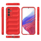Galaxy A54 Kılıf Esnek TPU Oyuklu Arka Yüzey Tasarımlı Zore Etnik Silikon Kapak Kırmızı