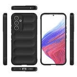 Galaxy A54 Kılıf Esnek TPU Oyuklu Arka Yüzey Tasarımlı Zore Etnik Silikon Kapak Koyu Yeşil