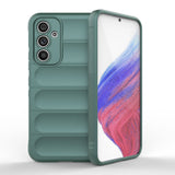 Galaxy A54 Kılıf Esnek TPU Oyuklu Arka Yüzey Tasarımlı Zore Etnik Silikon Kapak Koyu Yeşil