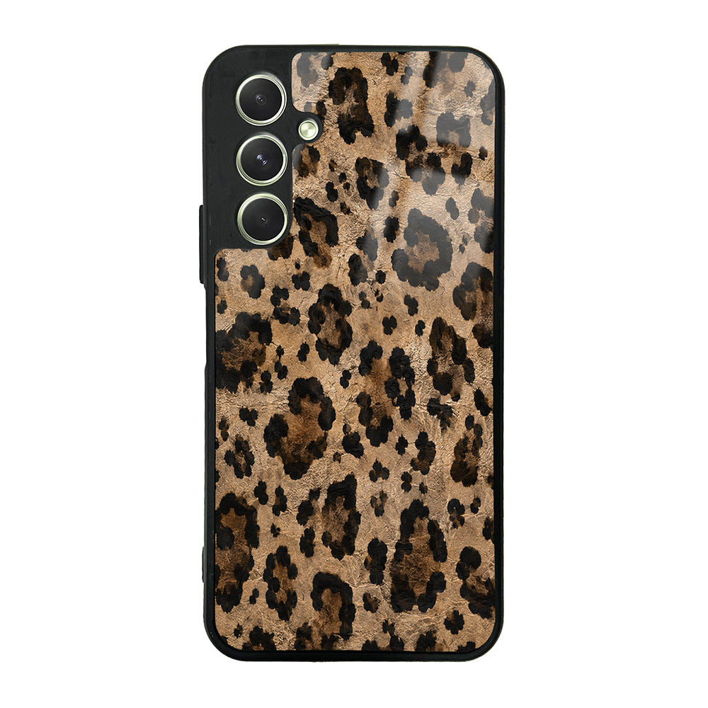 Galaxy A54 Kılıf Kamera Korumalı Desenli Zore Lusi Kapak Kahve Leopar
