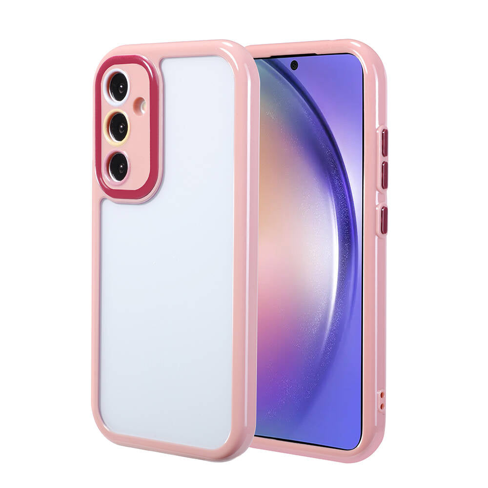 Galaxy A54 Kılıf Kamera Korumalı Renkli Kenar ve Çerçeve Tasarımlı Zore Vitamin Kapak Siyah