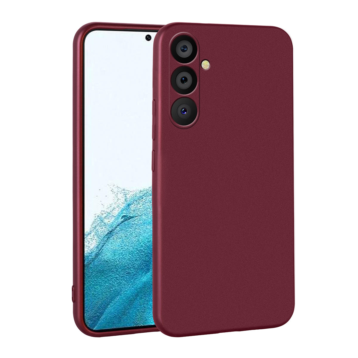 Galaxy A54 Kılıf Zore Premier Silikon Kapak Mürdüm