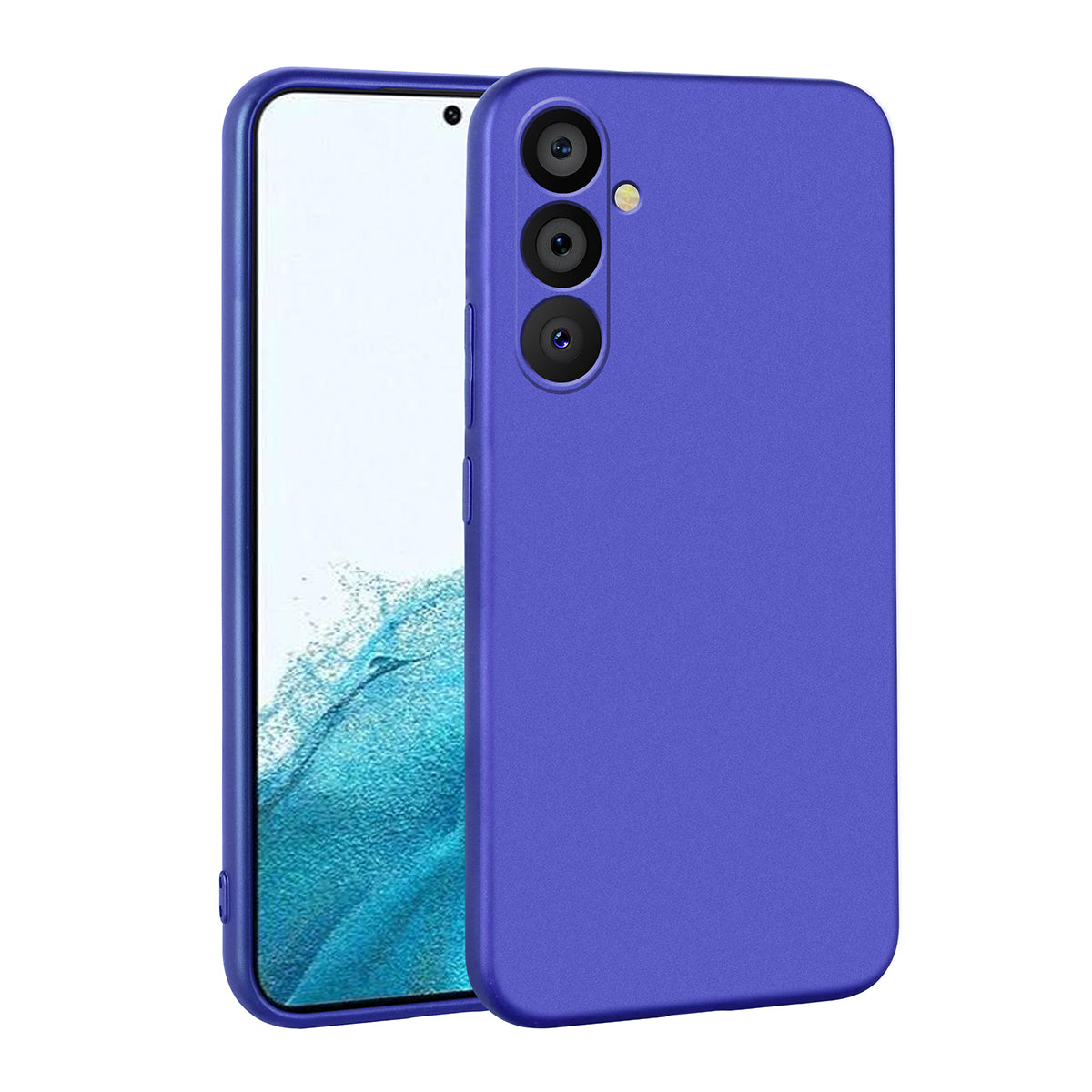 Galaxy A54 Kılıf Zore Premier Silikon Kapak Saks Mavi
