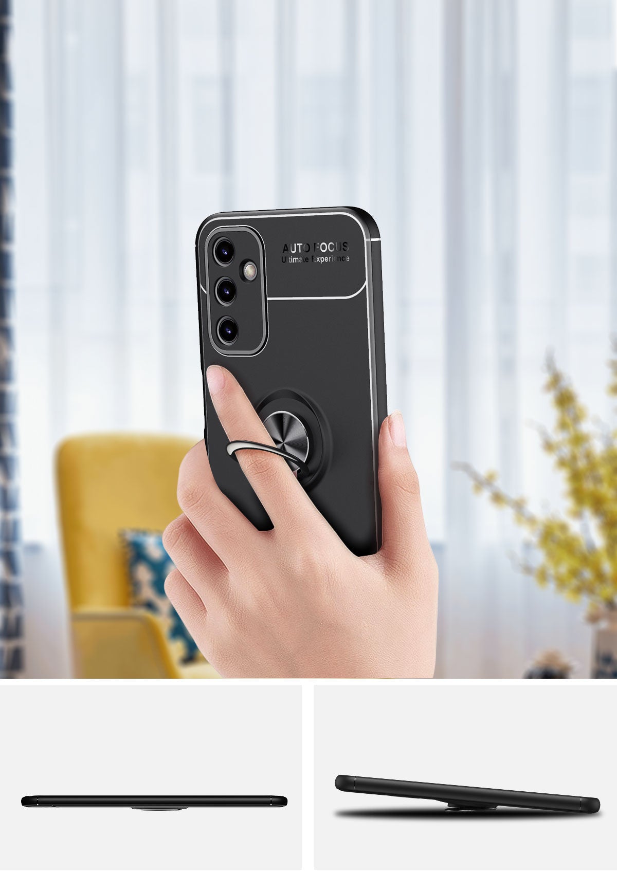 Galaxy A54 Kılıf Zore Ravel Silikon Kapak Mavi