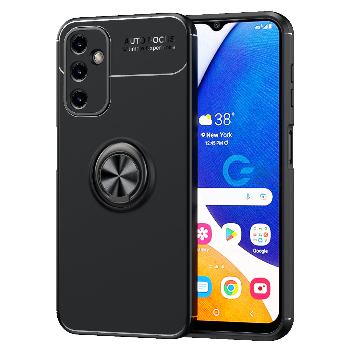 Galaxy A54 Kılıf Zore Ravel Silikon Kapak Siyah