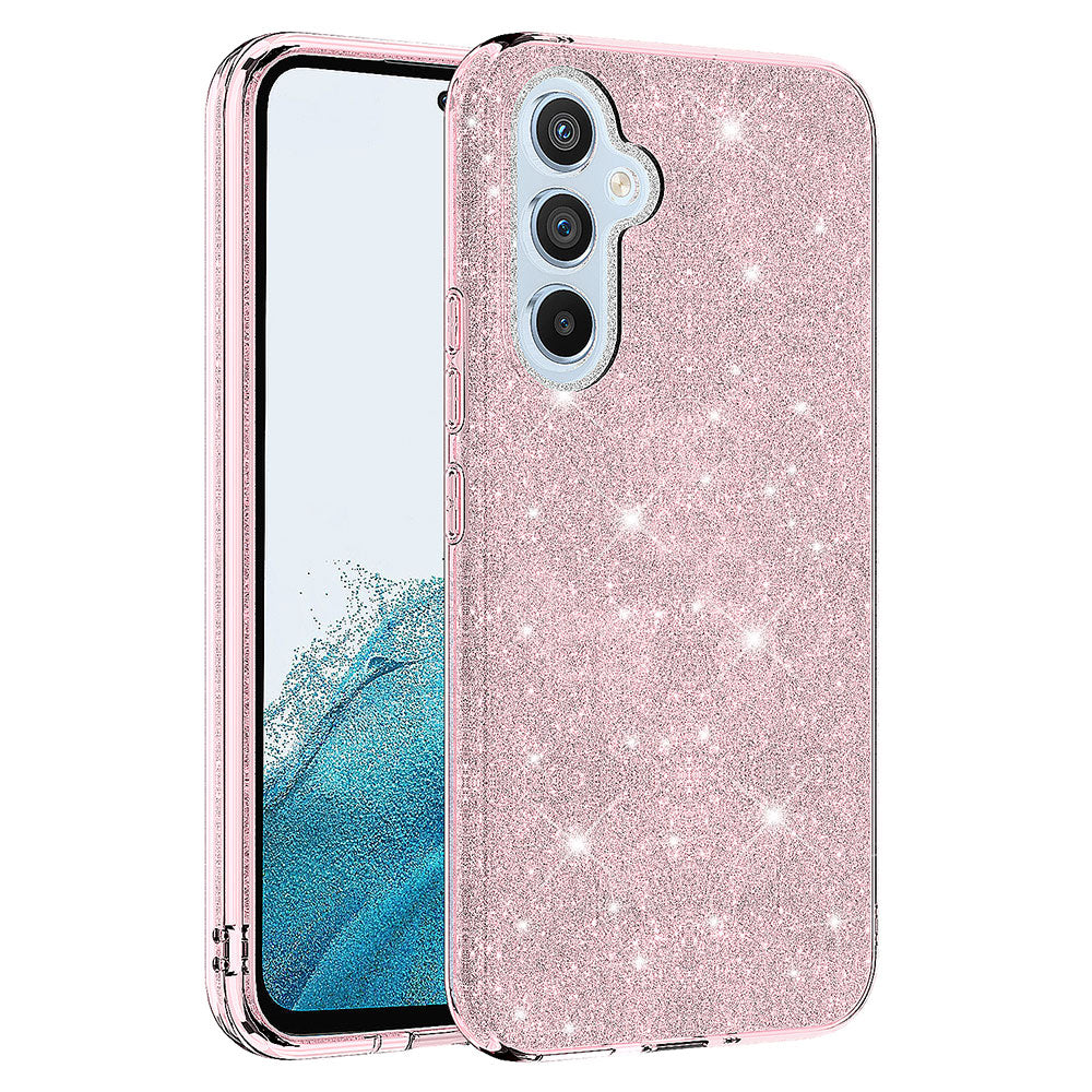 Galaxy A54 Kılıf Zore Shining Silikon Pembe
