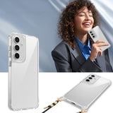 Galaxy A55 Kılıf Airbagli Takılabilir Askı Aparatlı Zore Snap Silikon Kapak Şeffaf
