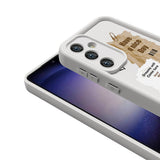 Galaxy A55 Kılıf Kamera Korumalı Baskılı Arka Yüzey Zore Klas Kapak Açık Kahve
