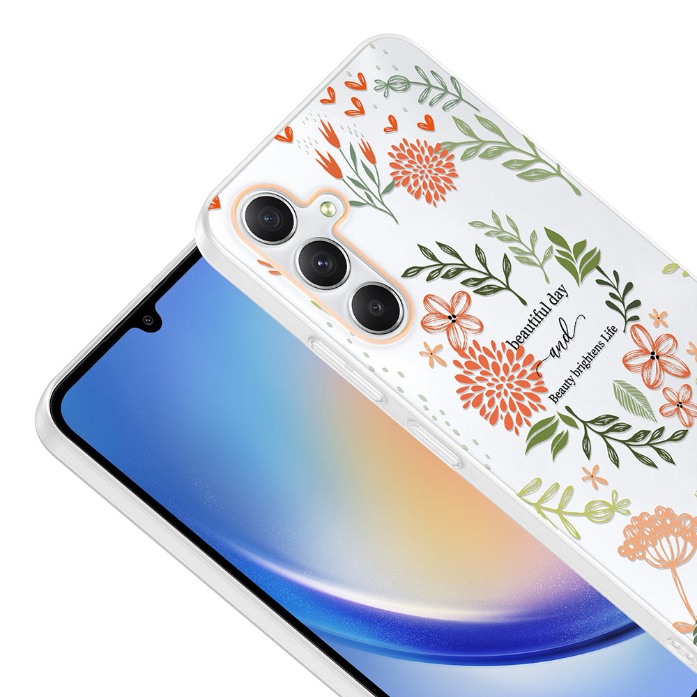 Galaxy A55 Kılıf Kamera Korumalı Desenli Zore Klip Kapak Beautiful