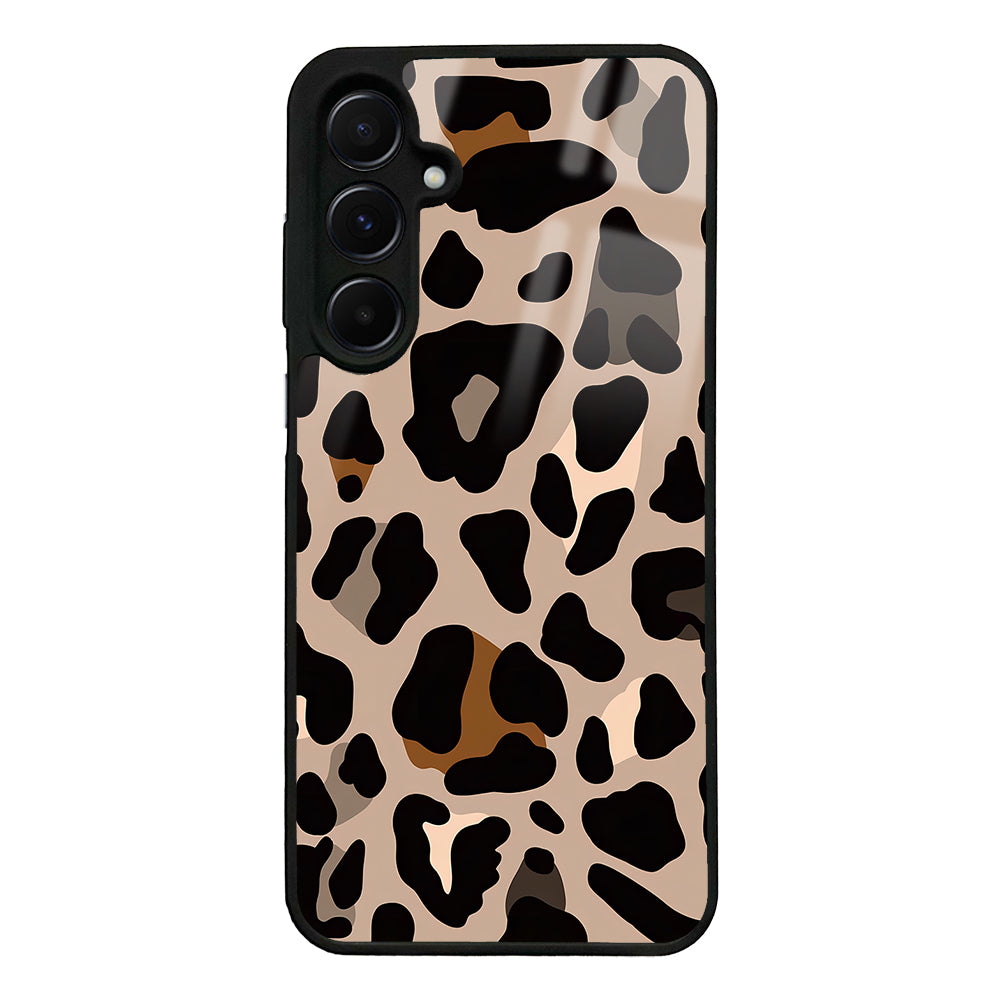 Galaxy A55 Kılıf Kamera Korumalı Desenli Zore Lusi Kapak Pembe Leopar