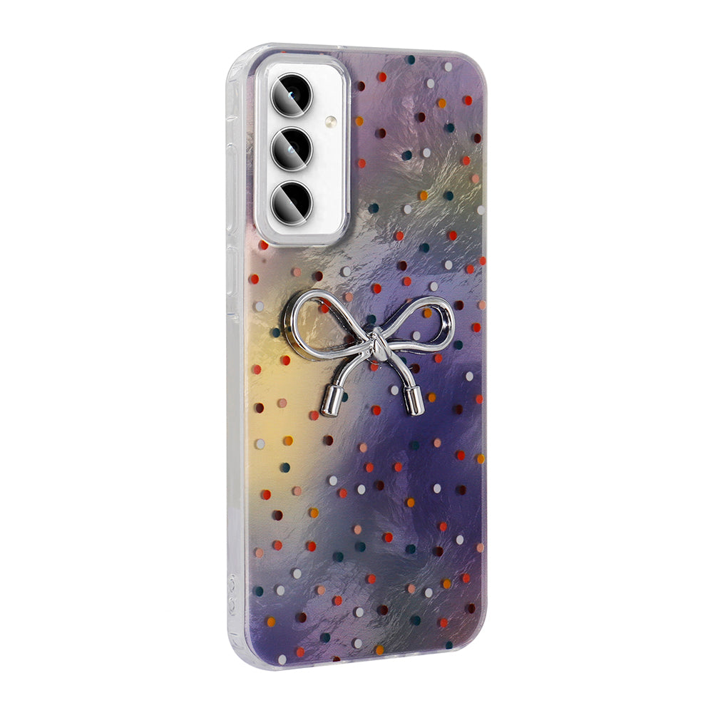 Galaxy A55 Kılıf Kamera Korumalı Figürlü Zore Ponti Silikon Kapak Lila