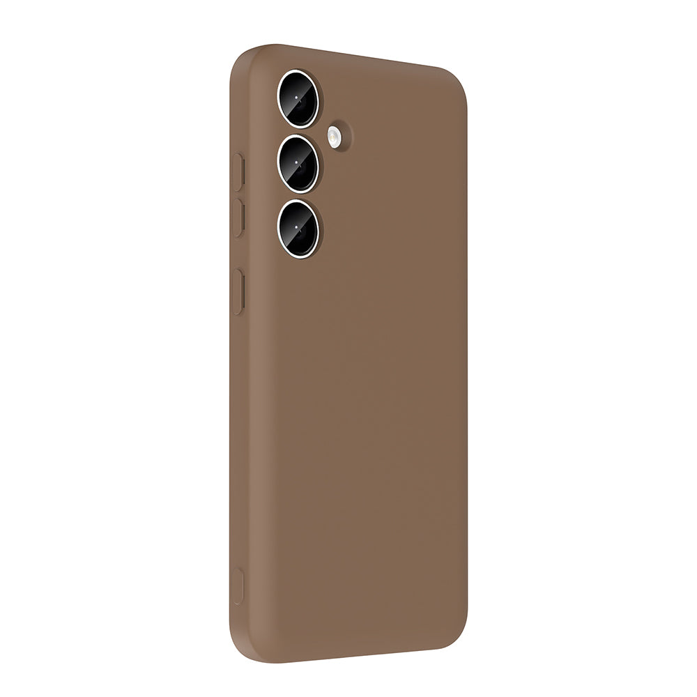 Galaxy A55 Kılıf Kamera Korumalı Kartlık Hazneli Zore Vitra Kapak Kahverengi