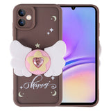 Galaxy A05 Kılıf Kamera Korumalı Figür Tasarımlı Zore Kapya Kapak Pembe Koyu