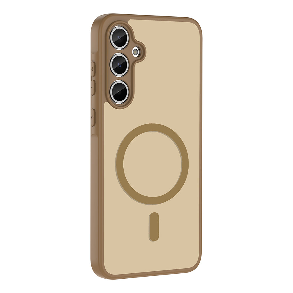 Galaxy A55 Kılıf M-safe Şarj Özellikli Zore Babet Kapak Kahverengi
