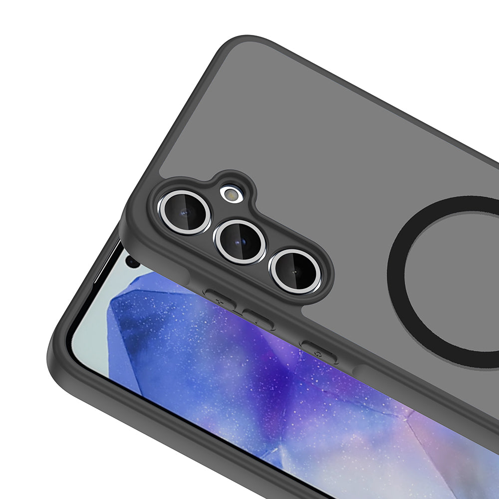 Galaxy A55 Kılıf M-safe Şarj Özellikli Zore Babet Kapak Siyah
