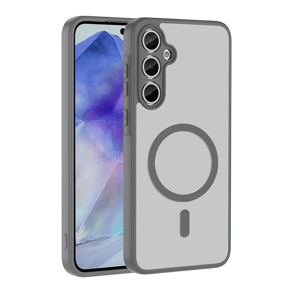 Galaxy A55 Kılıf M-safe Şarj Özellikli Zore Babet Kapak Gri