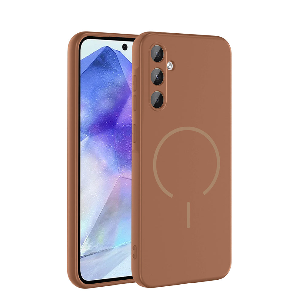 Galaxy A55 Kılıf M-safe Şarj Özellikli Meta Kapak Pembe