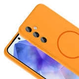 Galaxy A55 Kılıf M-safe Şarj Özellikli Meta Kapak Pembe