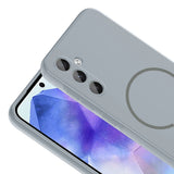 Galaxy A55 Kılıf M-safe Şarj Özellikli Meta Kapak Pembe