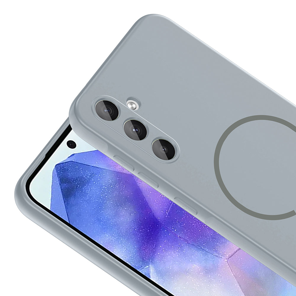 Galaxy A55 Kılıf M-safe Şarj Özellikli Meta Kapak Pembe