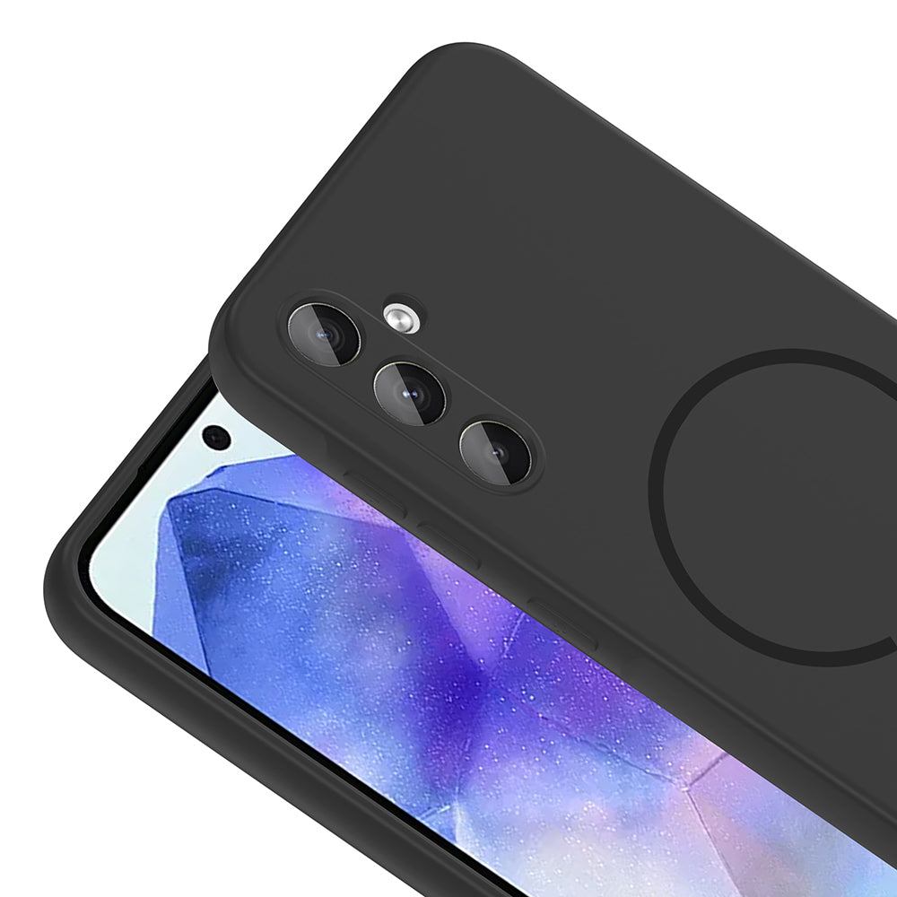 Galaxy A55 Kılıf M-safe Şarj Özellikli Meta Kapak Pembe