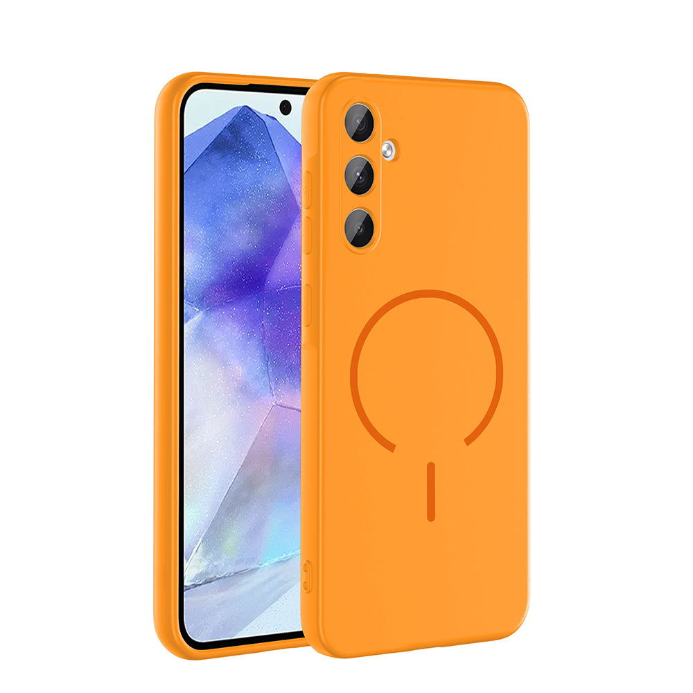 Galaxy A55 Kılıf M-safe Şarj Özellikli Meta Kapak Turuncu