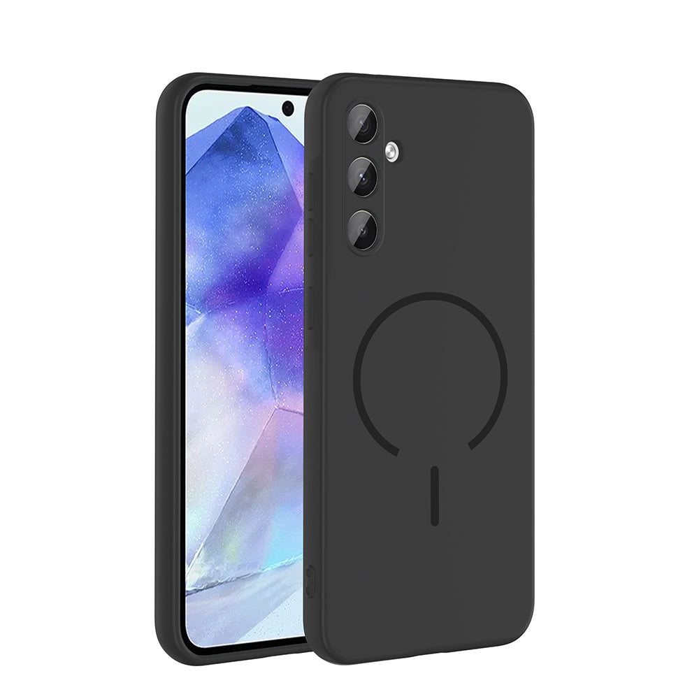 Galaxy A55 Kılıf M-safe Şarj Özellikli Meta Kapak Siyah