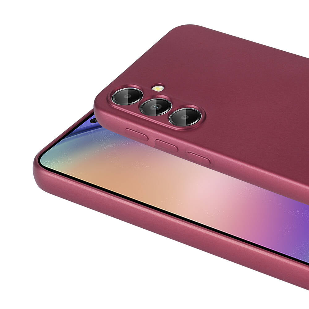Galaxy A55 Kılıf Zore Premier Silikon Kapak Mürdüm