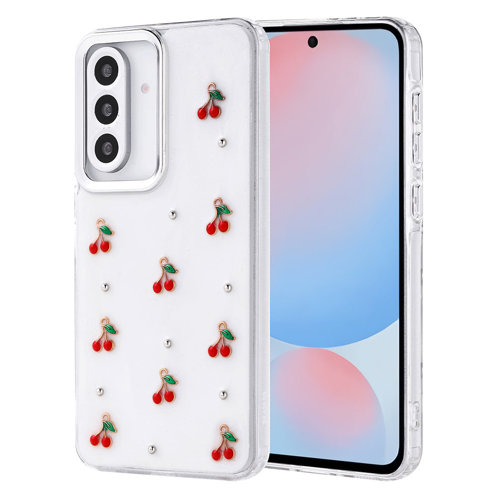 Galaxy A56 Kılıf Airbag Tasarımlı Simli Şeffaf Zore Kutup Kapak Fiyonk