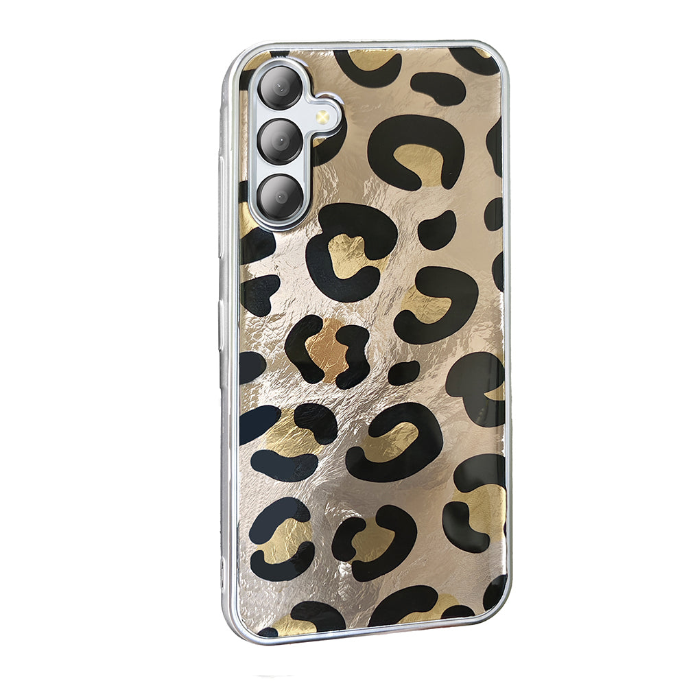 Galaxy A56 Kılıf Desenli Zore Mep Kapak Gold Leopar