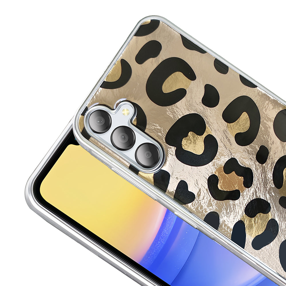 Galaxy A56 Kılıf Desenli Zore Mep Kapak Gold Leopar