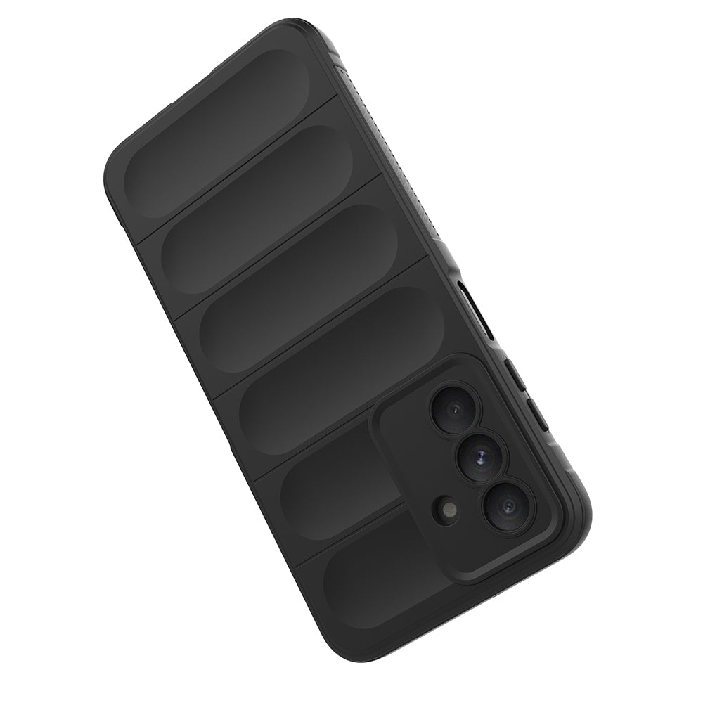 Galaxy A56 Kılıf Esnek TPU Oyuklu Arka Yüzey Tasarımlı Etnik Silikon Kapak Siyah