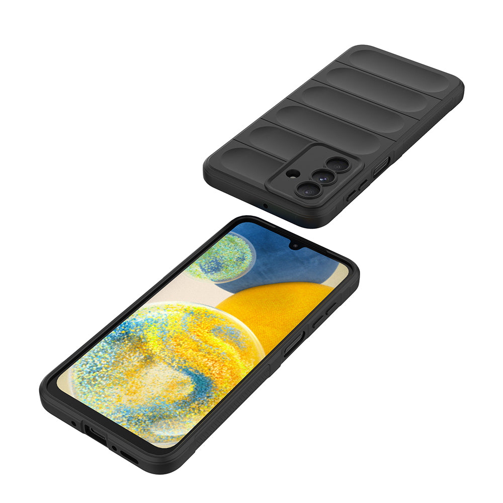 Galaxy A56 Kılıf Esnek TPU Oyuklu Arka Yüzey Tasarımlı Etnik Silikon Kapak Koyu Yeşil