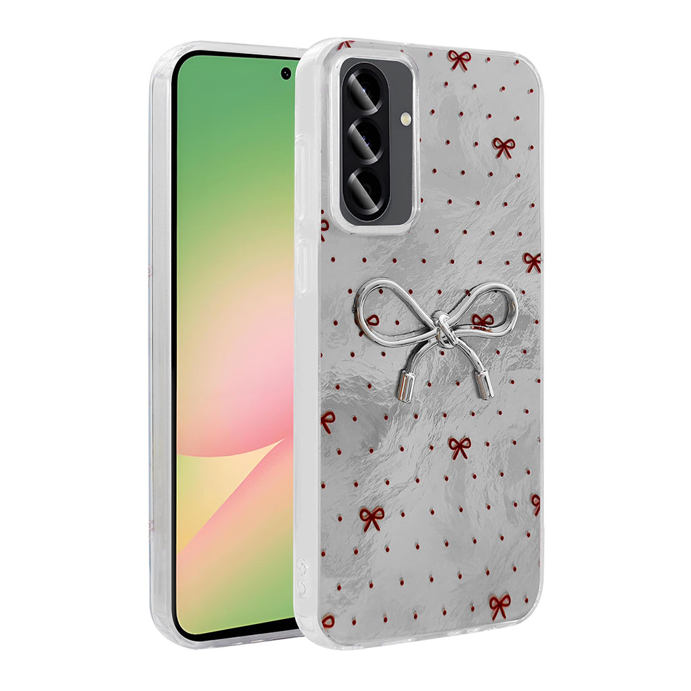 Galaxy A56 Kılıf Kamera Korumalı Figürlü Zore Ponti Silikon Kapak Lila