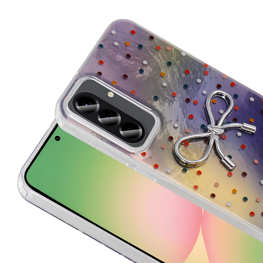Galaxy A56 Kılıf Kamera Korumalı Figürlü Zore Ponti Silikon Kapak Lila