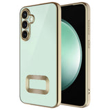 Galaxy A56 Kılıf Kamera Korumalı Logo Gösteren Zore Omega Kapak Gümüş