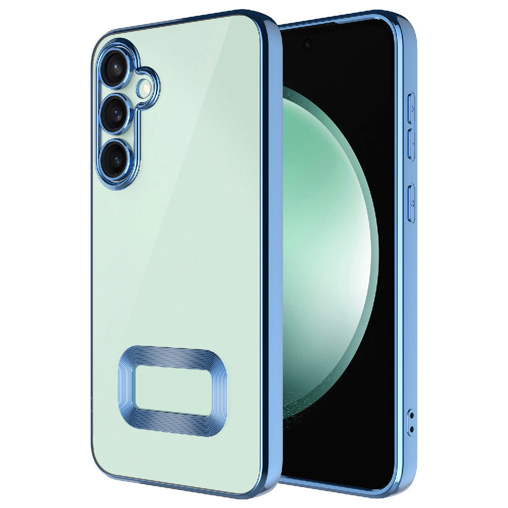Galaxy A56 Kılıf Kamera Korumalı Logo Gösteren Zore Omega Kapak Gümüş