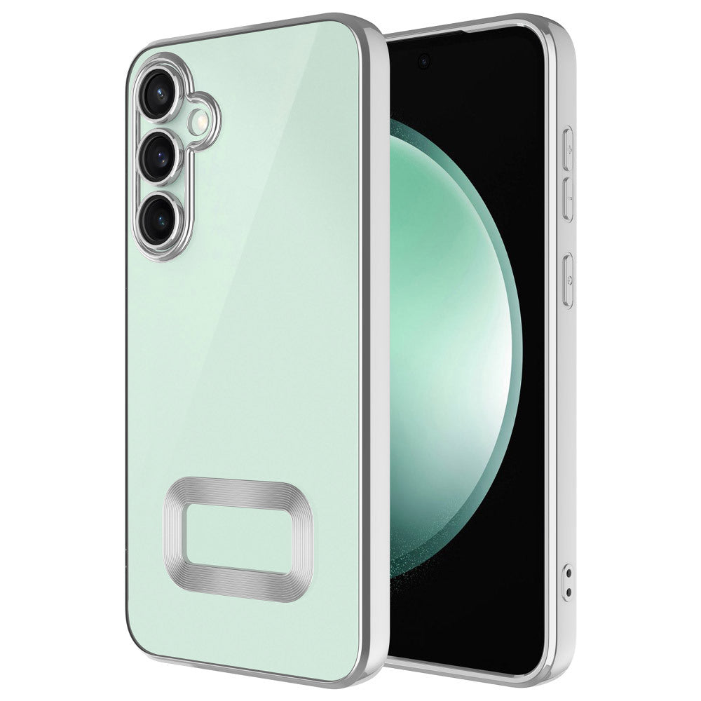 Galaxy A56 Kılıf Kamera Korumalı Logo Gösteren Zore Omega Kapak Derin Mor