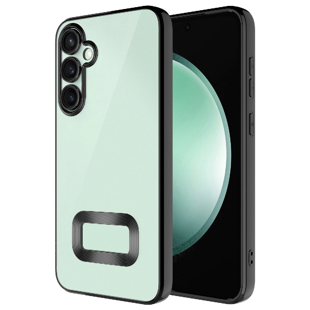 Galaxy A56 Kılıf Kamera Korumalı Logo Gösteren Zore Omega Kapak Gümüş