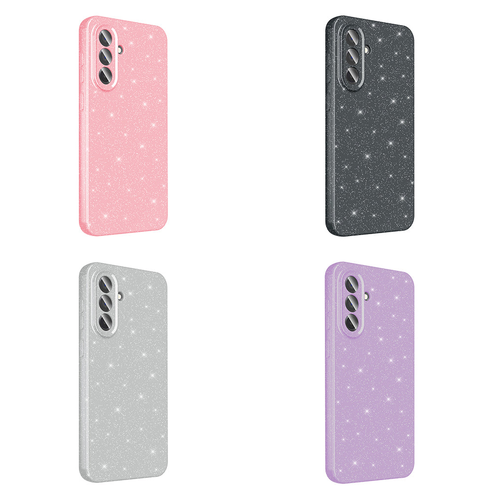 Galaxy A56 Kılıf Kamera Korumalı Simli Lüks Zore Koton Kapak Siyah