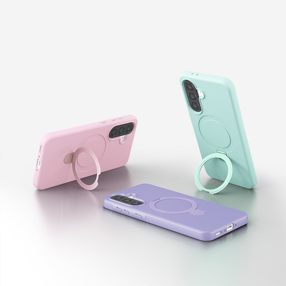 Galaxy A56 Kılıf M-safe Şarj Özellikli Standlı Zore Samara Kapak Lila